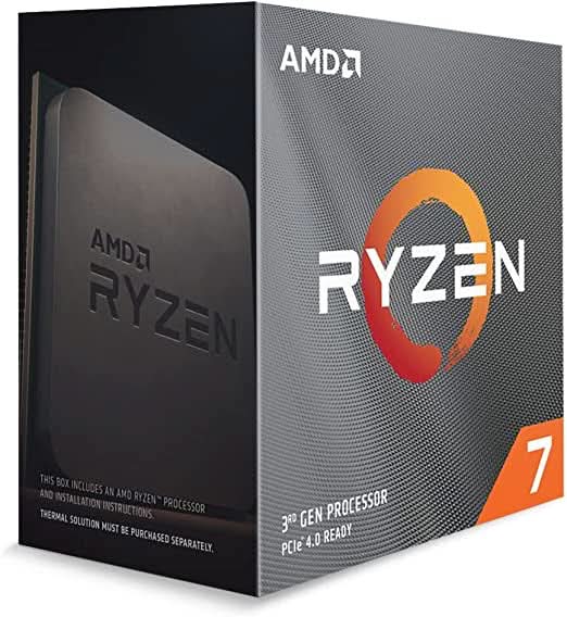 معالج AMD رايزن 7 5700X بسرعة 3.4 جيجاهرتز وذاكرة مؤقتة من المستوى الثالث بسعة 32 ميجابايت،بوكس