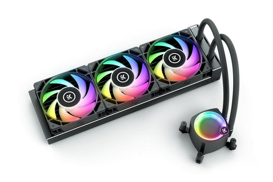 EK Water Blocks EK-Nucleus AIO CR360 Lux D-RGB Liquid CPU Cooler - 360mm Fan - Black