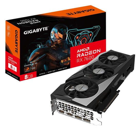 جيجابايت بطاقة رسومات راديون RX 7600 او سي للالعاب، مراوح ويندفورس، 8 جيجابايت GDDR6