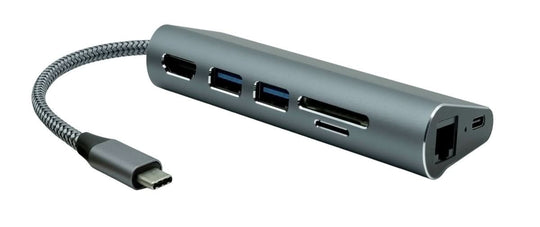 ProXtend USBC-MULTI7-001 notebook dock/port replicator Wired USB 3.2 Gen 1 (3.1 Gen 1) Type-C Grey