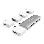 j5create JCD389 Ultradrive Kit USB-CÃƒÂ¢Ã¢â‚¬Å¾Ã‚Â¢ Multi-Display Modular Dock, includes 2x HDMI ports and 4x USB ports, Silver and White