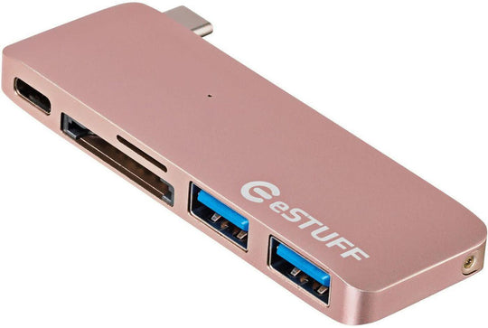 eSTUFF ES84121-ROSE notebook dock/port replicator USB 3.2 Gen 2 (3.1 Gen 2) Type-C Rose gold