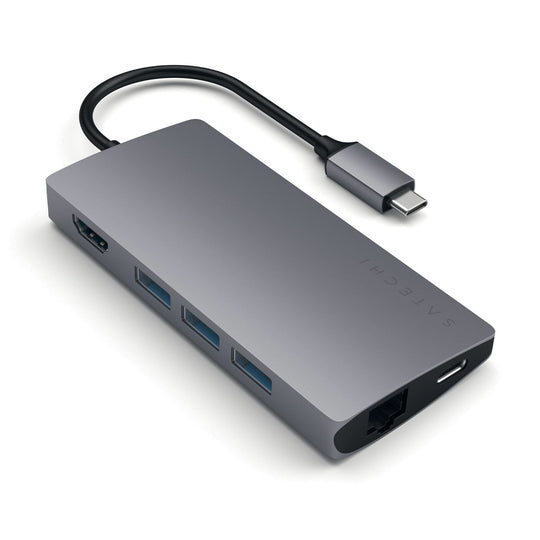 Satechi Multi-Port Adapter V2 Dock st. USB 3.2 Gen 1 (3.1 Gen 1) Type-C Grey