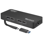 Plugable Technologies 4K DisplayPort and HDMI Dual Monitor Adapter with Ethernet