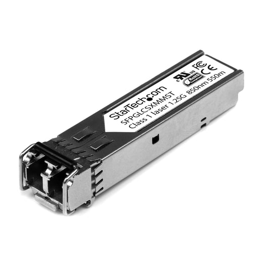 وحدة المحول SFP المتوافقة مع Cisco GLC-SX-MM من StarTech.Com - 1000BASE-SX - محول بصري متعدد الاوضاع 1GbE - SFP إيثرنت جيجابت 1GE - LC بمدى 550 متر - 850 نانومتر - متوافقة مع Cisco IE3400 و IE3300 و IE3200.